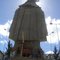 Santa Cruz: Imagem de Santa Rita de Cássia vista da entrada de quem chega ao santuário pela parte de traz da estátua