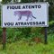 Placa de Atenção para Travessia de Animais - Núcleo Santa Virgínia - São Luís do Paraitinga - São Paulo - Brasil
