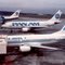 Air Aruba 733 (OO-LTL), PA 313 (N822PA), VP 733 (PP-SOG), RG 74M (PP-VNB), AA 767 - São Paulo-Guarulhos (GRU/T1-A) - início da década de 1990, SP, Brasil.